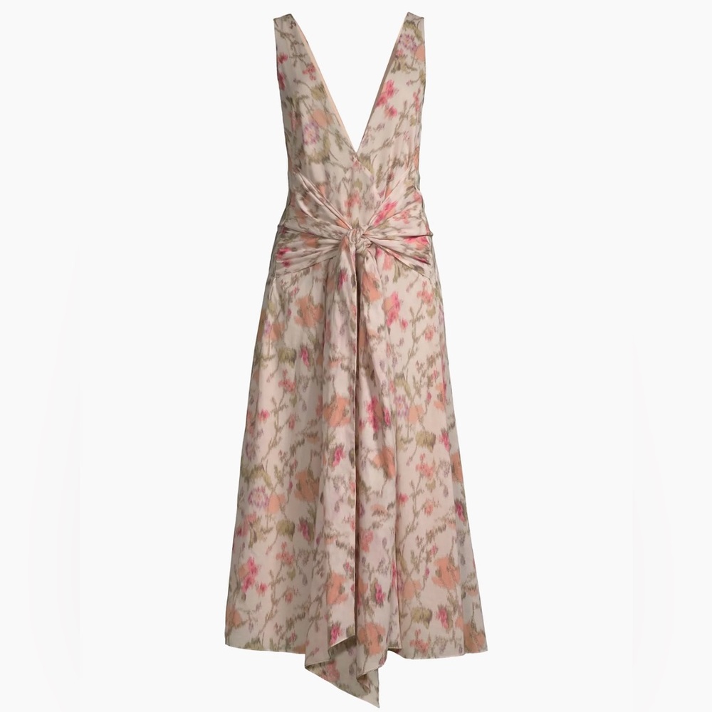 💐Beautiful Tie Front Floral Cotton Dress💐